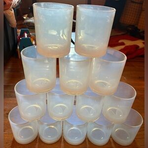 Silipint Silicone 12 oz Rocks Glass, White, set of 15